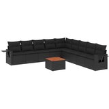 10-dijelni set vrtnih sofa s jastucima bež od poliratana | shoptok.hr