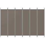 Sobna pregrada s 6 panela antracit 300 x 220 cm od tkanine | shoptok.hr