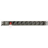 Gembird EG-PDU-014 Produzni kabl sa zastitom 8 uticnica 16A, PDU 1U, aluminium, 3m Slike