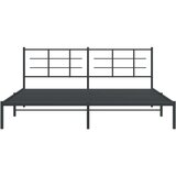 Metalni okvir za krevet s uzglavljem crni 193x203 cm | shoptok.hr