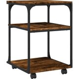  Stojalo za tiskalnik 3-nadstropno dimljen hrast 43x48x64 cm les, (22137163) | Shoptok.si