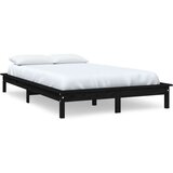  Za krevet crni 200 x 200 cm od masivne borovine | shoptok.hr