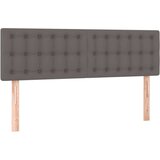  Box spring postelja z vzmetnico LED siva 140x200cm umetno usnje, (20790845) | Shoptok.si