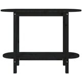  Konzolni stol crni 110 x 40 x 80cm od masivne borovine | shoptok.hr