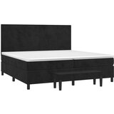  Krevet s oprugama i madracem crni 200x200 cm baršunasti | shoptok.hr