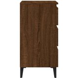  Noćni ormarić s metalnim nogama boja smeđeg hrasta 40x35x69 cm | shoptok.hr