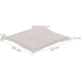  Jastuci za vrtne stolice 4 kom krem 40 x 40 x 3 cm od tkanine | shoptok.hr