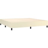  Box spring postelja z vzmetnico krem 200x200 cm umetno usnje, (20851637) | Shoptok.si