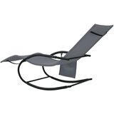  Gugalni ležalnik siv jeklo in tekstil, (20663167) | Shoptok.si