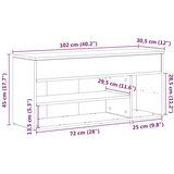  Klupa za cipele bijela 102x30 5x45 cm izrađeno drvo | shoptok.hr