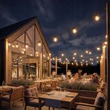  LED spolja&amp;scaron;nja dekorativna girlanda 36xE12/1W/230V 22,35 m IP65 crna Slike