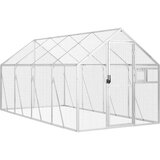  Kavez za ptice srebrni 1,79x4x1,85 m aluminijski | shoptok.hr