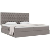  Krevet s od storage Sivo-smeđa 200 x 200 cm Lažna koža | shoptok.hr