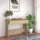 vidaXL Konzolna mizica sonoma hrast 100x35x76,5 cm iverna plošča Cene