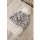 Kesi Cap with fleece Paryż K213 white + gray | Shoptok.si