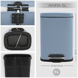 Spirella Svetlo moder jeklen koš za smeti s pedalom 5 l Akira – | Shoptok.si