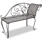 The Living Store Vrtni počivalnik 128 cm jeklo antično rjav - Vrtna Klop, (21470150) Cene