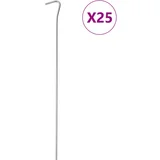 vidaXL Klini za šotor 25 kosov 30 cm Ø4 mm pocinkano jeklo