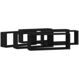 Police na zidu s policom Zidne 6 pcs Crni hrast 60 x 15 x 23 cm | shoptok.hr
