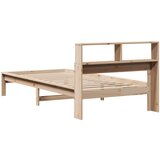 vidaXL Knjižna postelja brez vzmetnice bela 75x190 cm trdna borovina | Shoptok.si