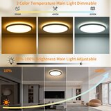  Brilagi - LED RGB prigušiva svetiljka ULTRA SLIM LED/18W/230V prečnik 30 cm crna + daljinski upravljač | Eponuda.com
