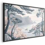  Plakat - Blue Coast in Delicate Colors 42x29.7 Crni okvir | shoptok.hr