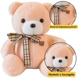 Plišana igračka Medvjedićć s kariranom mašnom 23cm - krem | shoptok.hr