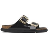 Birkenstock Sneakers Arizona Droplet Buckle Natural Leather Patent High-Shine Black EUR 36 | Shoptok.si