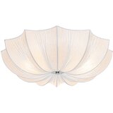 QAZQA Design stropna svetilka bela svila 52 cm 3-light - Plu | Shoptok.si
