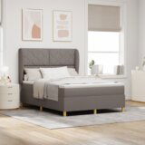 Box Spring Krevet s Madracem Taupe 140x190 cm Tkanina | shoptok.hr