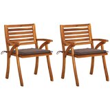 Maison Chic Vrtni Jedilni stoli - Vzorci stoli z blazinami 2 kosa trden akacijev les A2030, (21879047) | Shoptok.si