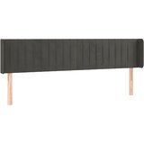  LED uzglavlje tamnosivo 203x16x78/88 cm baršunasto | shoptok.hr