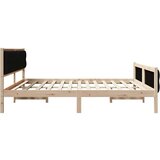  Okvir za krevet s uzglavljem Crna 200 x 200 cm tkanina | shoptok.hr