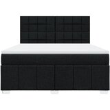  Krevet s oprugama i madracem crni 180x200 cm od tkanine | shoptok.hr