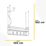 Lesnina XXXL VISEČA SVETILKA 5054 JEFFER 100/20/160 cm E27 | Shoptok.si