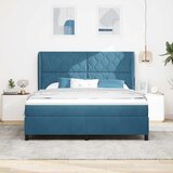  Krevet s opruga kutije Tamno plava 200 x 180 cm Baršun | shoptok.hr