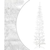  Tanka umjetna polovica božićnog drvca sa stalkom bijela 240 cm | shoptok.hr