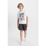 Defacto boy's Printed Short Sleeve T-Shirt Shorts 2-Piece Set Cene