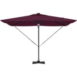  Kantilever Roma Suncobran s LED-ima Bordo crvena 286x285x270 cm Aluminij | shoptok.hr