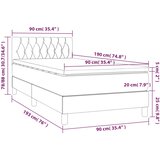 Box spring krevet s madracem svjetlosivi 90x190 cm baršunasti | shoptok.hr