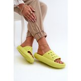 EVENTO Women's Foam Slides on Thick Sole Lime Beula | shoptok.hr