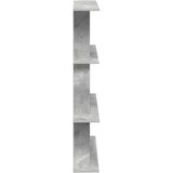  Zidna polica Betonska siva 100 x 20 x 126 cm - Betonska siva 3 odjeljka | shoptok.hr