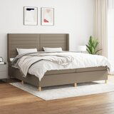  The Living Store Box spring postelja z vzmetnico taupe 200x200 cm blago - Box Spring Postelja, (21514875) | Shoptok.si