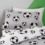 Catherine Lansfield Svetlo siva otroška posteljnina za zakonsko posteljo iz flisa 200x200 cm Football – | Shoptok.si
