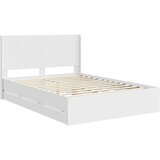  Krevetna konstrukcija s pohranom i uzglavljem Bijela 140 x 190 cm | Shoptok.si