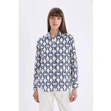 Defacto Oversize Fit Patterned Long Sleeve Shirt Cene