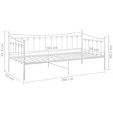  Okvir za krevet na razvlačenje bijeli metalni 90 x 200 cm | shoptok.hr