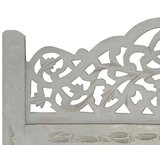 Sobna pregrada s 4 panela siva 160 x 165 cm masivno drvo manga | shoptok.hr