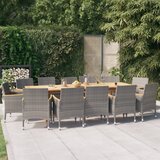  13-dijelni vrtni blagovaonski set s jastucima sivi | Eponuda.com