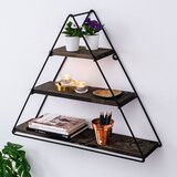 Hanah home Hyacinth BlackWalnut Wall Shelf